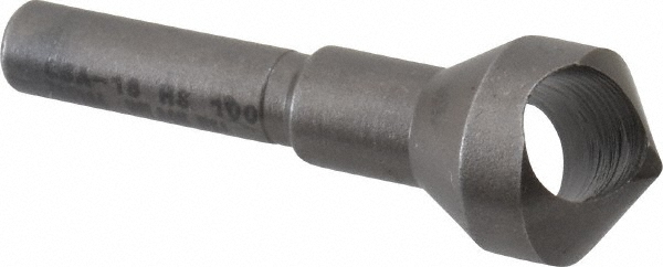 Weldon Countersink: 9/16" Head Dia, 100.00 deg Included Angle, 0 Flute, High-Speed Steel, Right Hand Cut - 98130-94-W