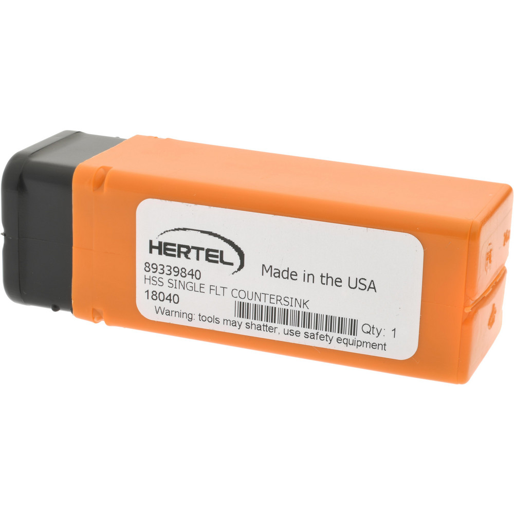 Hertel Countersink: 1" Head Dia, 120.00 deg Included Angle, 1 Flute, High-Speed Steel, Right Hand Cut - GX89339840