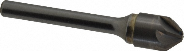SGS Countersink: 1/2" Head Dia, 82.00 deg Included Angle, 6 Flute, Solid Carbide, Right Hand Cut - 74161