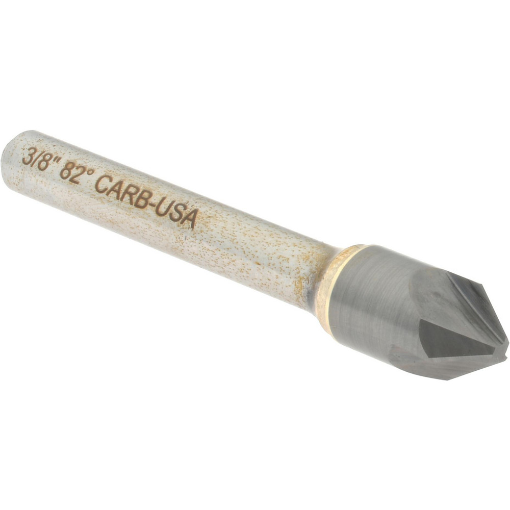 SGS Countersink: 1/2" Head Dia, 82.00 deg Included Angle, 6 Flute, Solid Carbide, Right Hand Cut - 74161