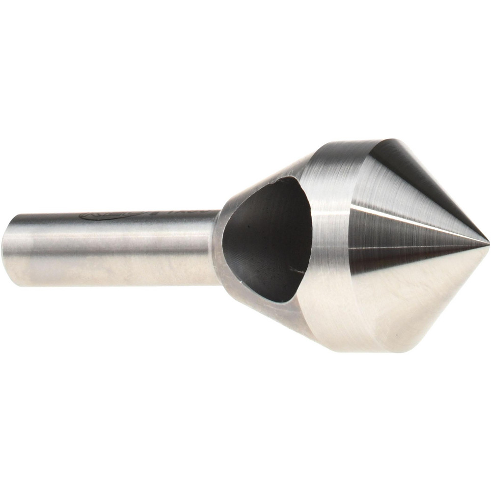 Melin Tool Countersink: 3/8" Head Dia, 60.00 deg Included Angle, 1 Flute, Cobalt Steel, Right Hand Cut - 18151