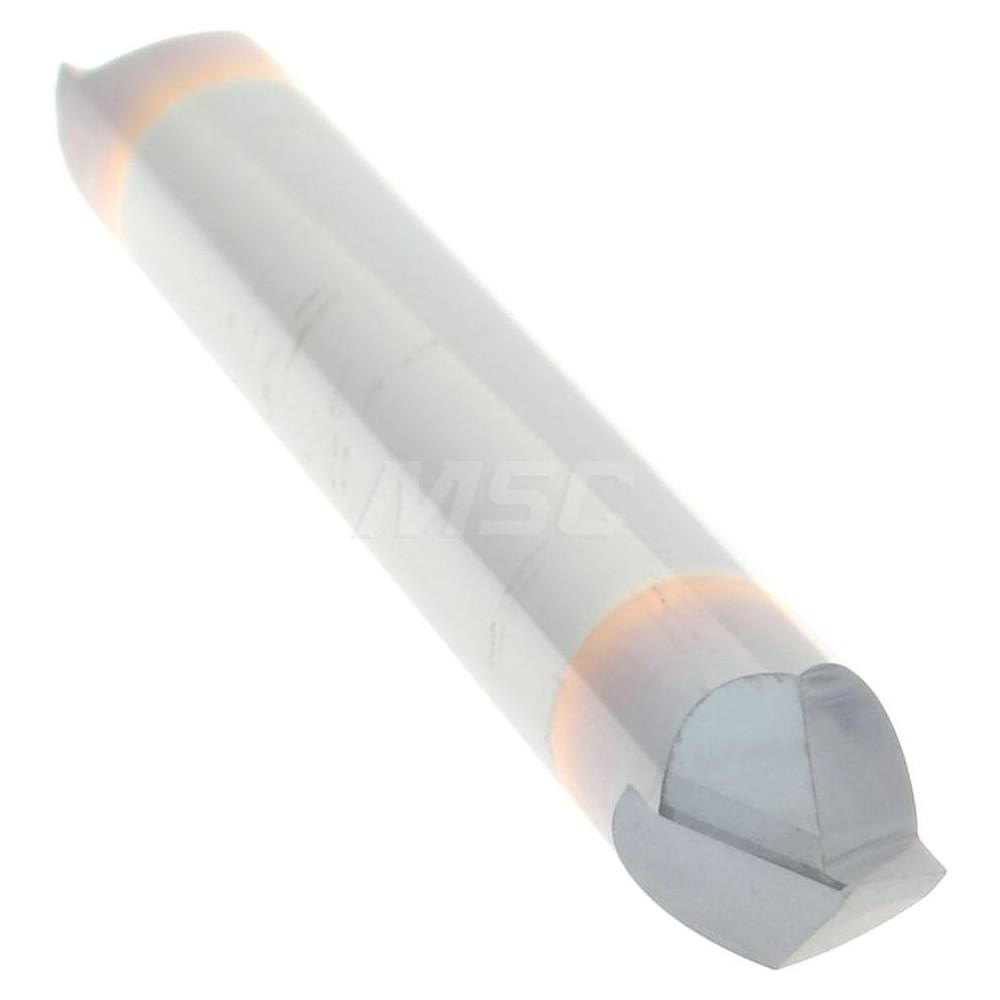 Accupro Chamfer Mill: 3/16" Dia, 3/16" Shank Dia, 90 deg, 2 Flute, Solid Carbide, Double End - 2500024