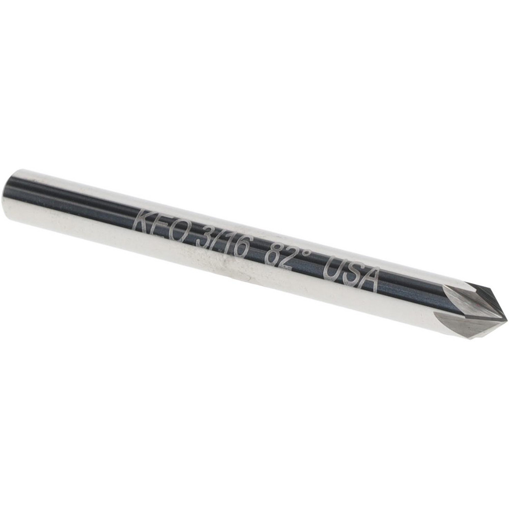 Hertel Countersink: 3/16" Head Dia, 82.00 deg Included Angle, 3 Flute, Solid Carbide, Right Hand Cut - 333-002060