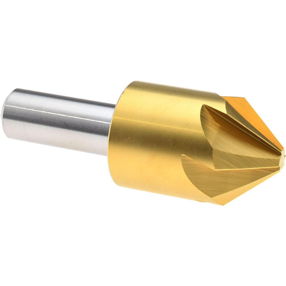 Melin Tool Countersink: 7/8" Head Dia, 82.00 deg Included Angle, 6 Flute, Cobalt Steel, Right Hand Cut - 18231