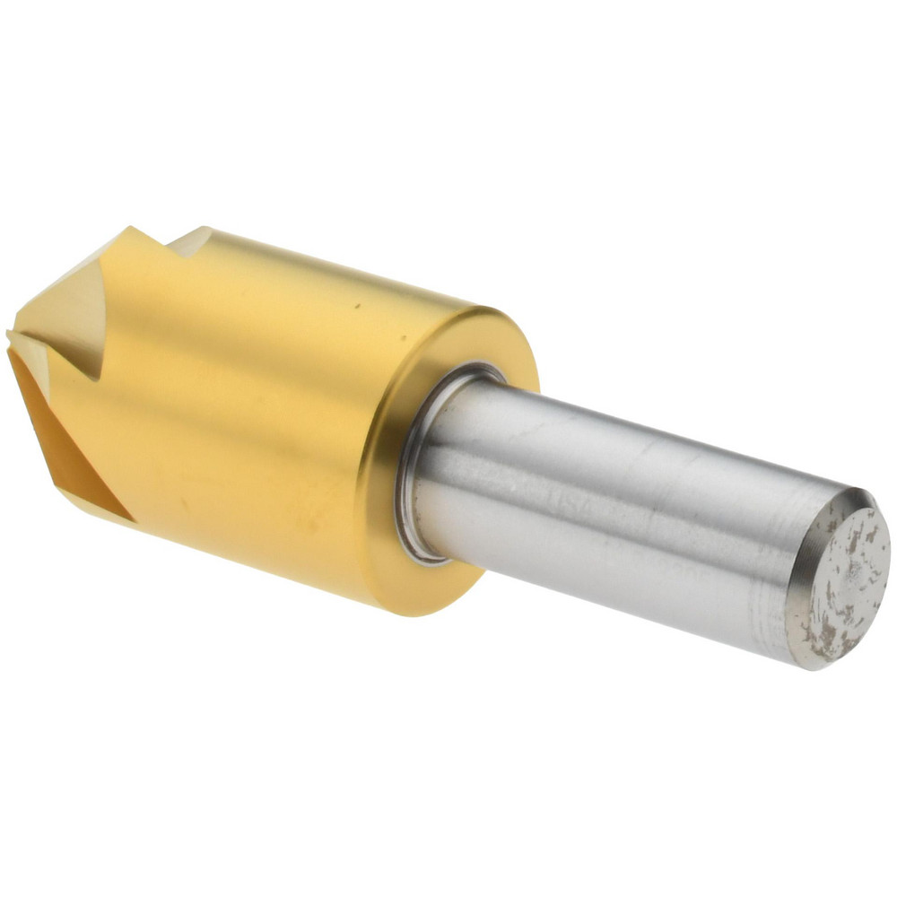 Melin Tool Countersink: 7/8" Head Dia, 82.00 deg Included Angle, 6 Flute, Cobalt Steel, Right Hand Cut - 18231