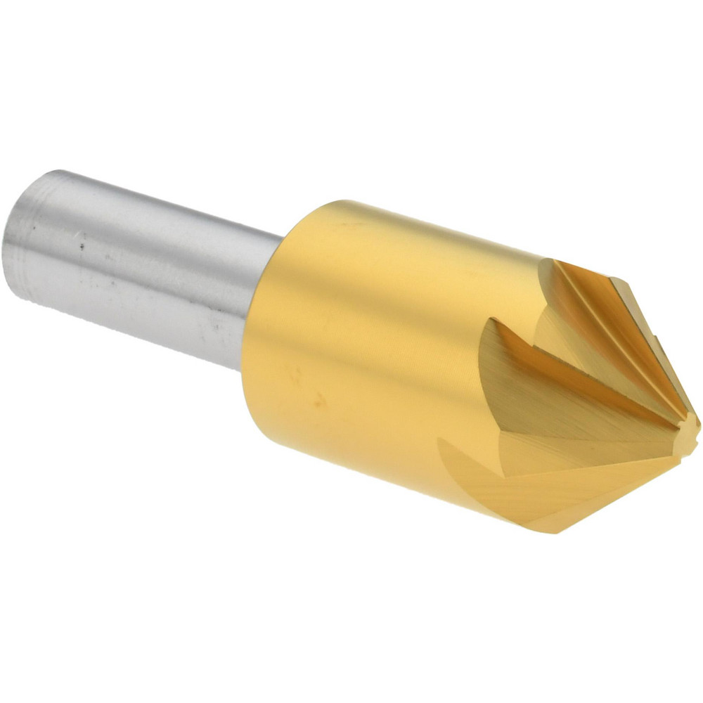 Melin Tool Countersink: 7/8" Head Dia, 82.00 deg Included Angle, 6 Flute, Cobalt Steel, Right Hand Cut - 18231