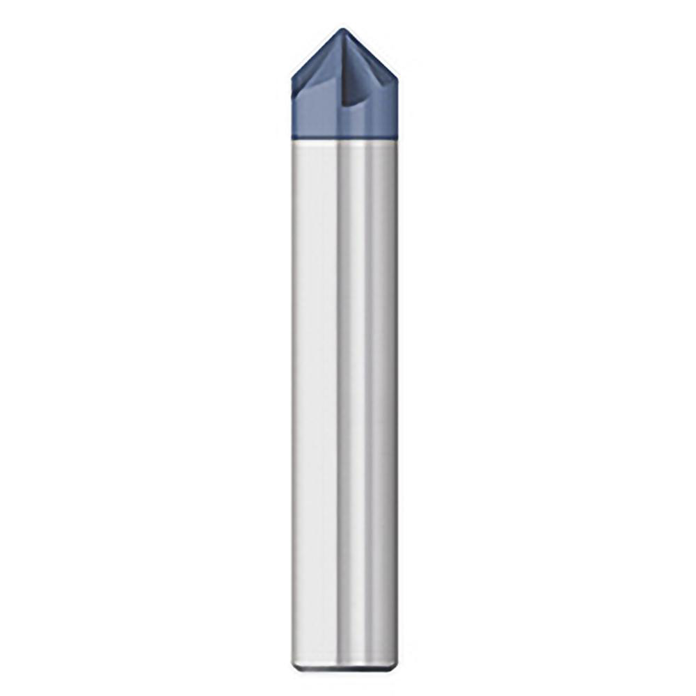 Titan USA Chamfer Mill: 5/16" Dia, 5/16" Shank Dia, 60 deg, 4 Flute, Solid Carbide, Single End - TC87784
