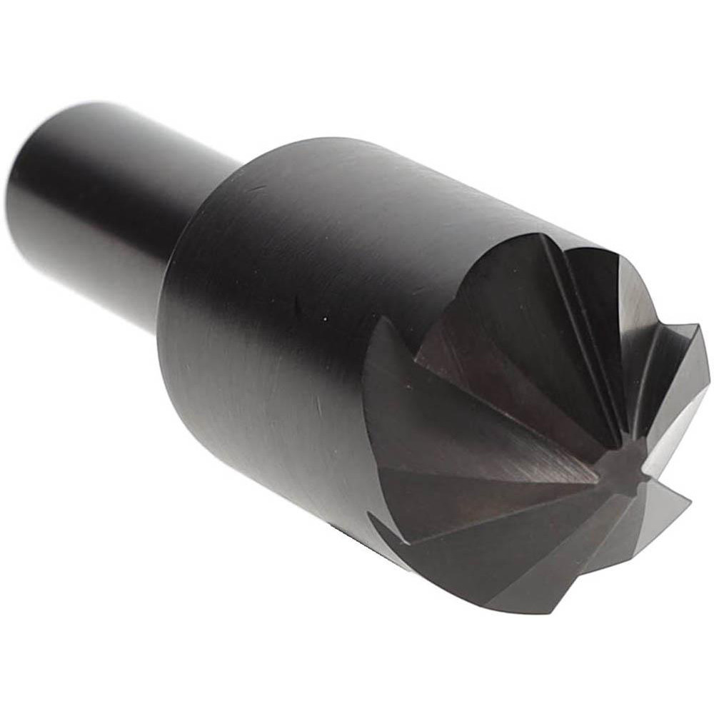 Hertel Countersink: 7/8" Head Dia, 100.00 deg Included Angle, 6 Flute, High-Speed Steel, Right Hand Cut - GX89330229