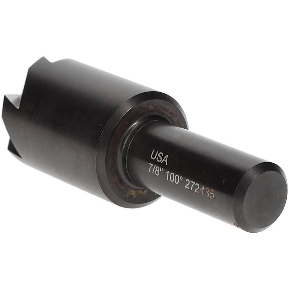 Hertel Countersink: 7/8" Head Dia, 100.00 deg Included Angle, 6 Flute, High-Speed Steel, Right Hand Cut - GX89330229
