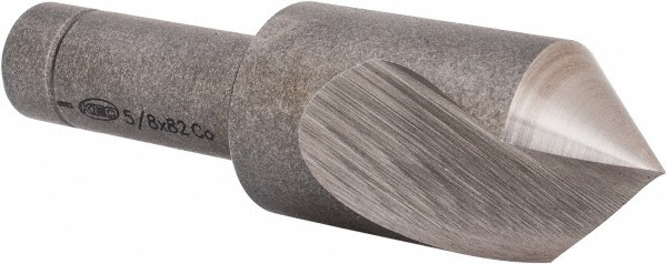 Cleveland Countersink: 5/8" Head Dia, 82.00 deg Included Angle, 1 Flute, High-Speed Steel, Right Hand Cut - C46120