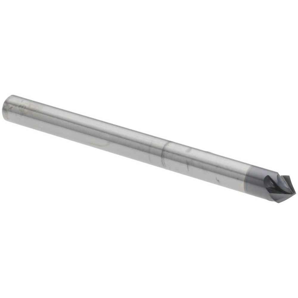 Harvey Tool Chamfer Mill: 1/8" Dia, 1/8" Shank Dia, 30 deg, 4 Flute, Solid Carbide, Single End - 866115-C3