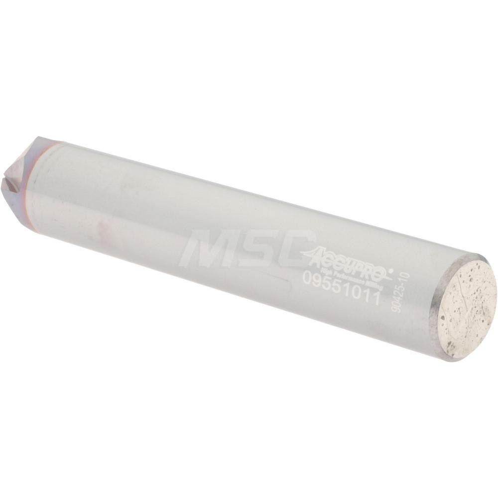 Accupro Chamfer Mill: 1/2" Dia, 1/2" Shank Dia, 90 deg, 4 Flute, Solid Carbide, Single End - 2500028