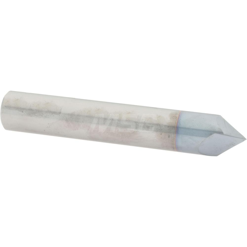 Accupro Chamfer Mill: 1/2" Dia, 1/2" Shank Dia, 90 deg, 4 Flute, Solid Carbide, Single End - 2500028