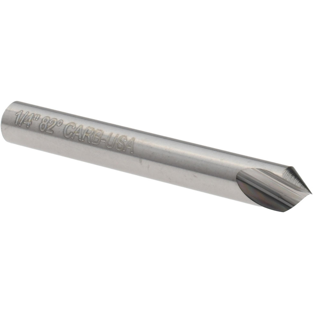 M.A. Ford® Countersink: 1/4" Head Dia, 82.00 deg Included Angle, 1 Flute, Solid Carbide, Right Hand Cut - 60025002