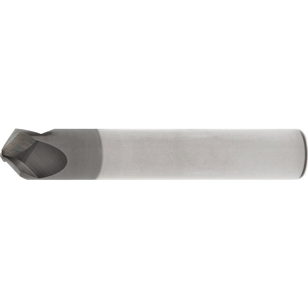 Scientific Cutting Tools Chamfer Mill: 3/8" Dia, 3/8" Shank Dia, 90 deg, 3 Flute, Solid Carbide, Single End - HC37503-090A