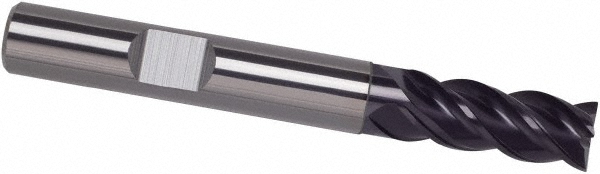 Helical Solutions Chamfer Mill: 3/16" Dia, 3/16" Shank Dia, 90 deg, 5 Flute, Solid Carbide, Single End - 83878