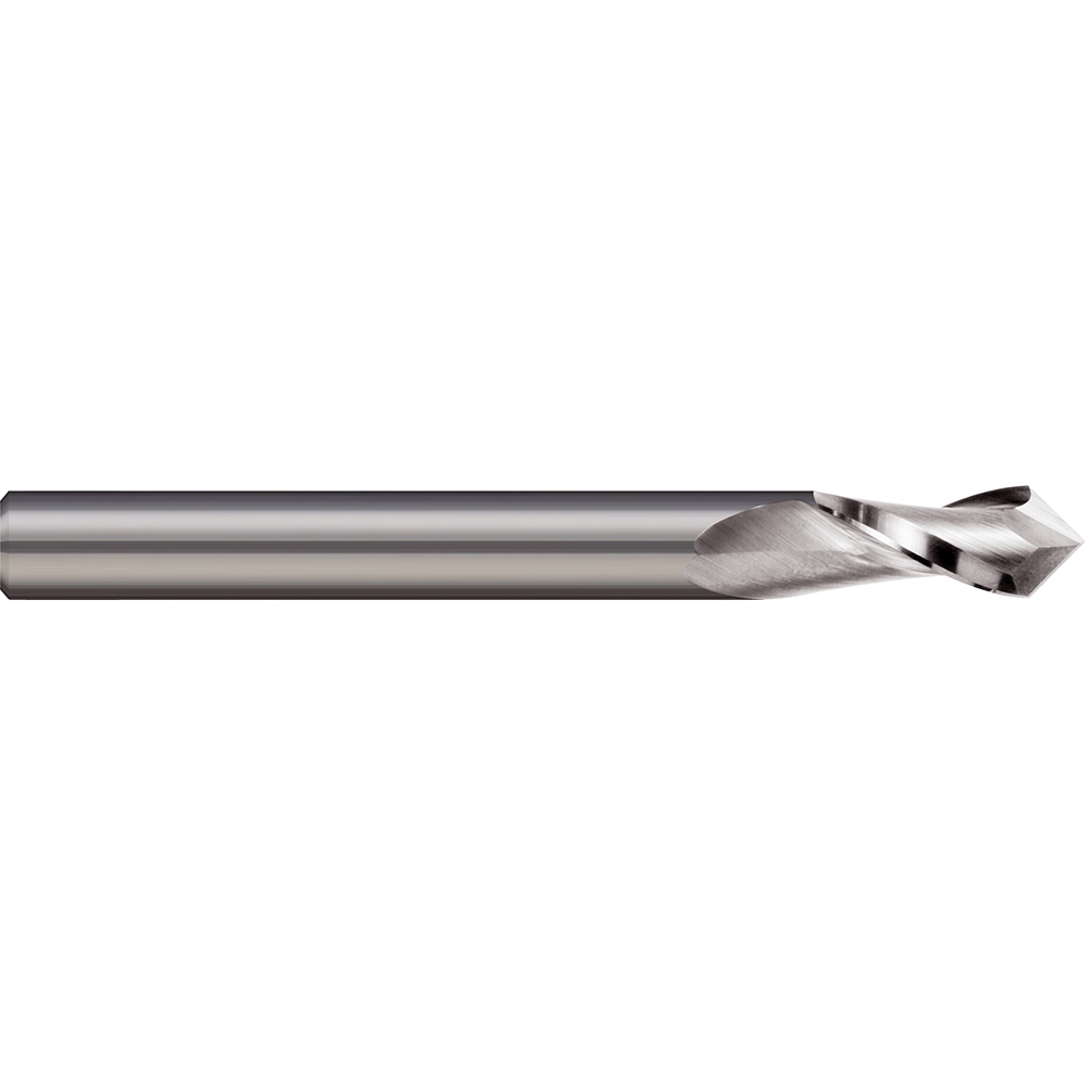 Helical Solutions Chamfer Mill: 3/16" Dia, 3/16" Shank Dia, 90 deg, 5 Flute, Solid Carbide, Single End - 83878