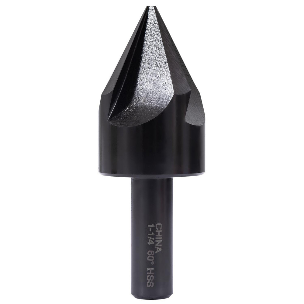 Hertel Countersink: 1-1/4" Head Dia, 60.00 deg Included Angle, 4 Flute, High-Speed Steel, Right Hand Cut - GX89329759