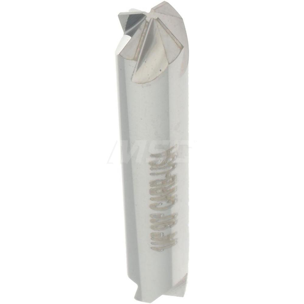Hertel Countersink: 1/4" Head Dia, 90.00 deg Included Angle, 4 Flute, Solid Carbide, Right Hand Cut - 334-203070
