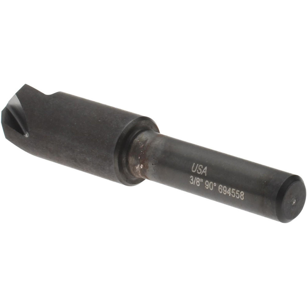 Hertel Countersink: 3/8" Head Dia, 90.00 deg Included Angle, 4 Flute, High-Speed Steel, Right Hand Cut - GX89336218