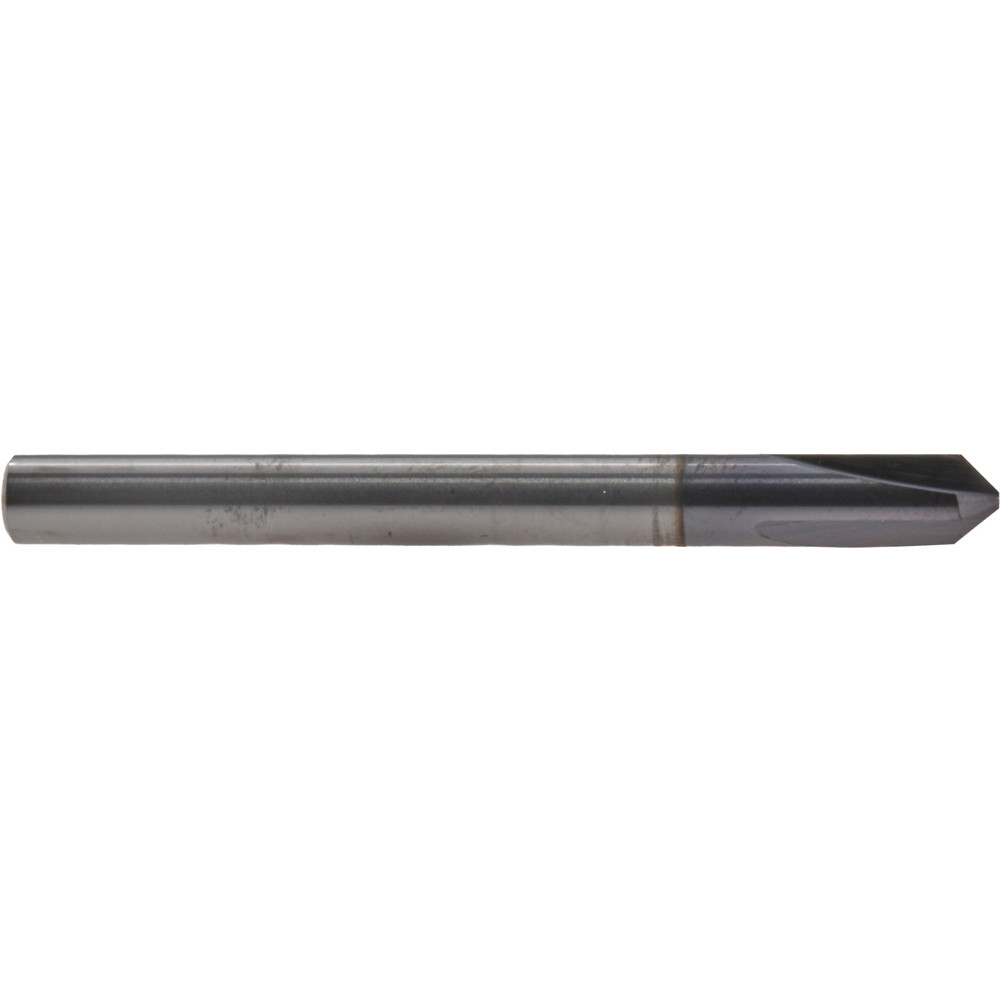 Harvey Tool Chamfer Mill: 3/16" Dia, 3/16" Shank Dia, 90 deg, 3 Flute, Solid Carbide, Single End - 978145-C3