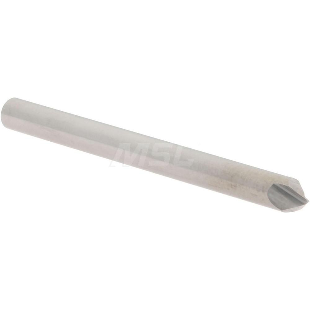 Accupro Chamfer Mill: 1/8" Dia, 1/8" Shank Dia, 90 deg, 2 Flute, Solid Carbide, Single End - 2500008