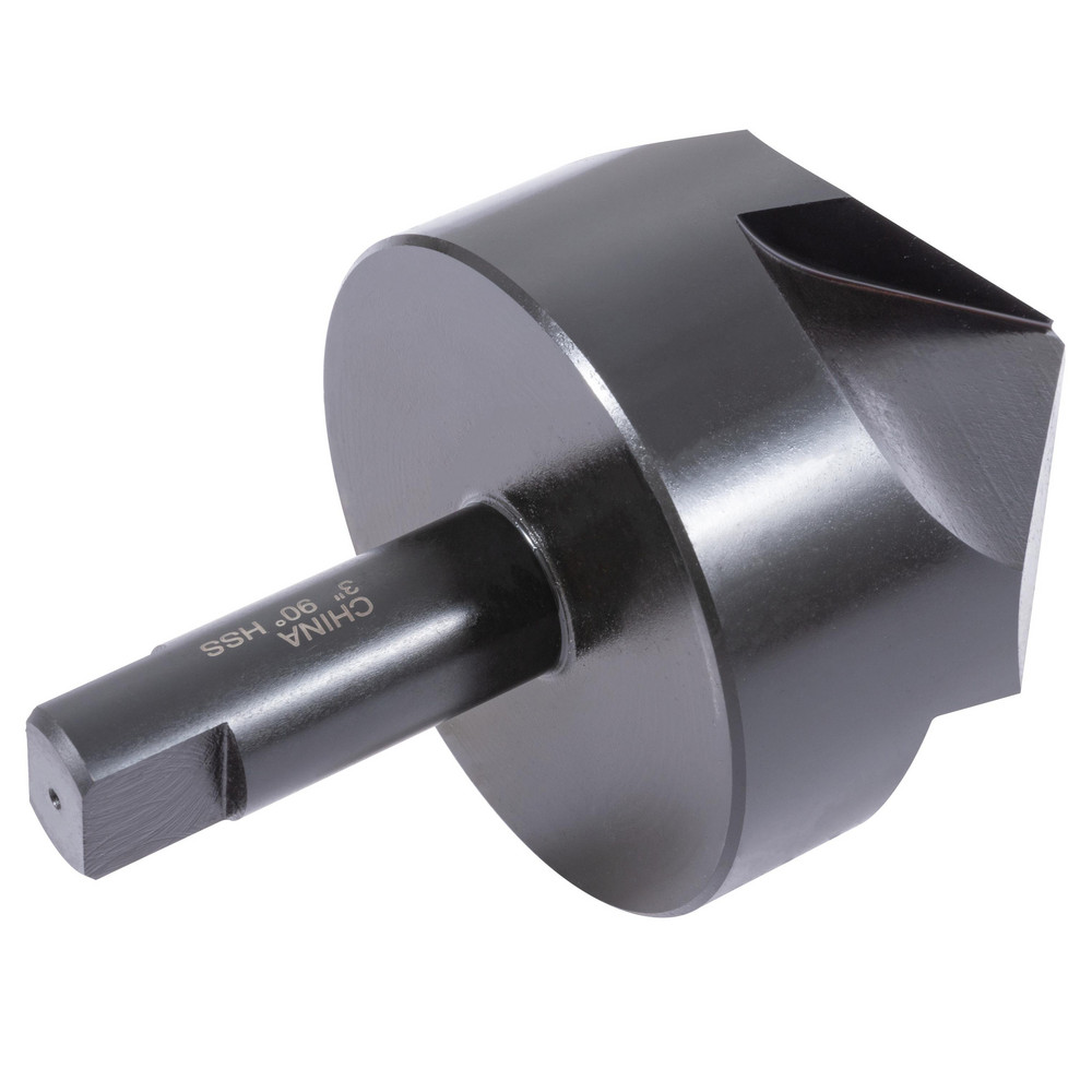 Hertel Countersink: 3" Head Dia, 90.00 deg Included Angle, 4 Flute, High-Speed Steel, Right Hand Cut - GX89329775