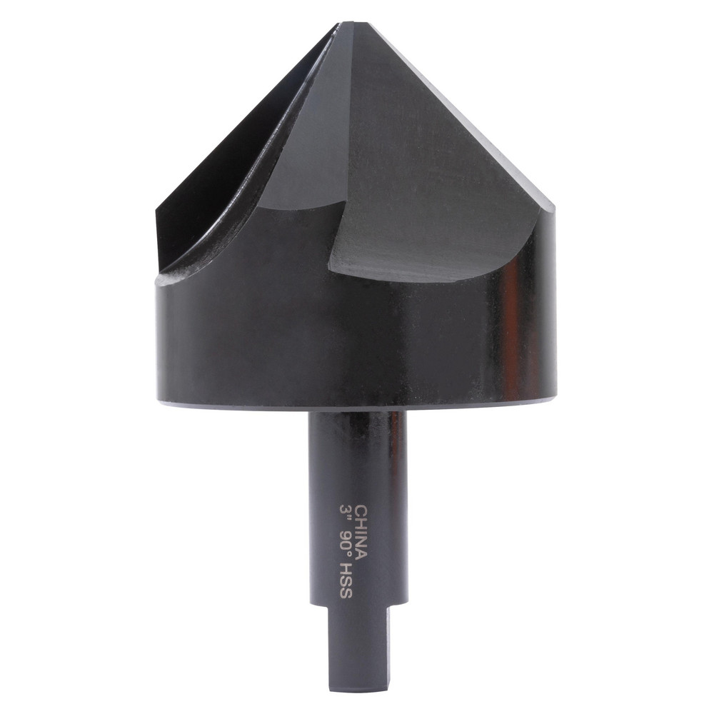 Hertel Countersink: 3" Head Dia, 90.00 deg Included Angle, 4 Flute, High-Speed Steel, Right Hand Cut - GX89329775