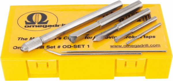 Keo Countersink Set: 5 Pc, 1/4 to 3/4" Head Dia, 1 Flute - 919-000-967