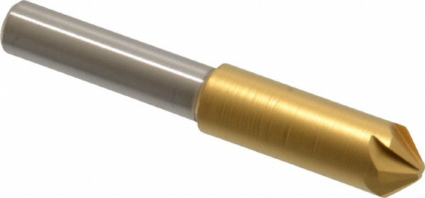 Melin Tool Countersink: 5/16" Head Dia, 90.00 deg Included Angle, 6 Flute, Cobalt Steel, Right Hand Cut - 18202