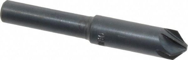 Melin Tool Countersink: 5/16" Head Dia, 90.00 deg Included Angle, 6 Flute, Cobalt Steel, Right Hand Cut - 18202