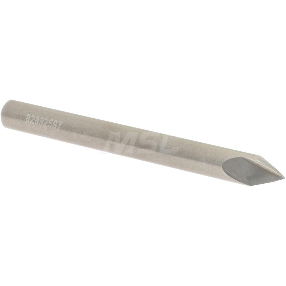 Accupro Chamfer Mill: 3/16" Dia, 3/16" Shank Dia, 60 deg, 2 Flute, Solid Carbide, Single End - 2500134