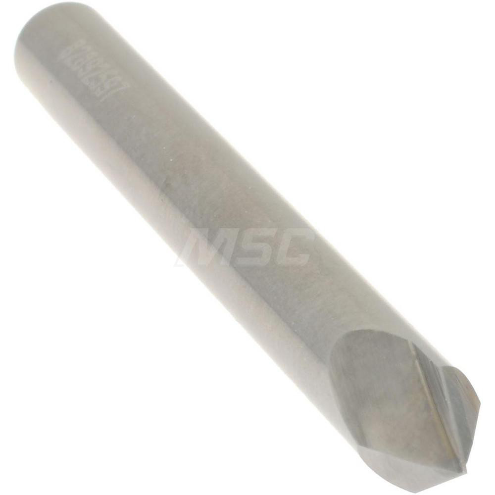 Accupro Chamfer Mill: 3/16" Dia, 3/16" Shank Dia, 60 deg, 2 Flute, Solid Carbide, Single End - 2500134