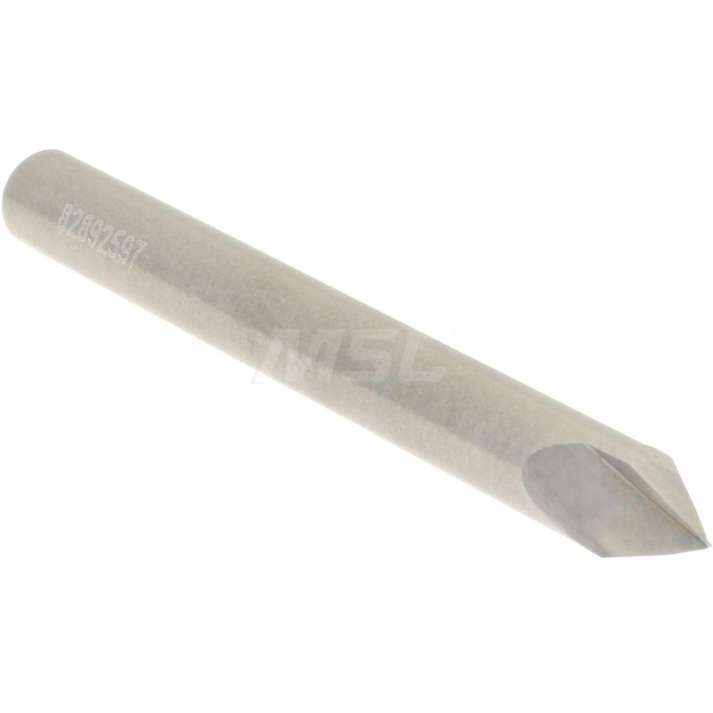 Accupro Chamfer Mill: 3/16" Dia, 3/16" Shank Dia, 60 deg, 2 Flute, Solid Carbide, Single End - 2500134