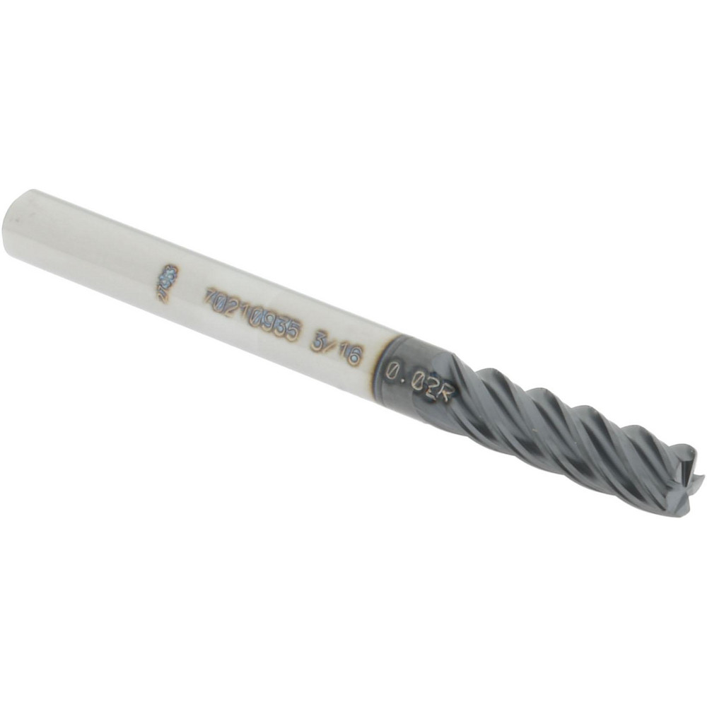 Accupro Chamfer Mill: 3/16" Dia, 3/16" Shank Dia, 60 deg, 2 Flute, Solid Carbide, Single End - 2500134