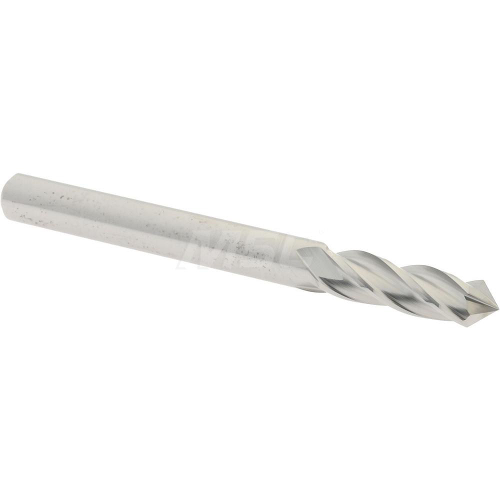 Accupro Chamfer Mill: 3/16" Dia, 3/16" Shank Dia, 60 deg, 2 Flute, Solid Carbide, Single End - 2500134