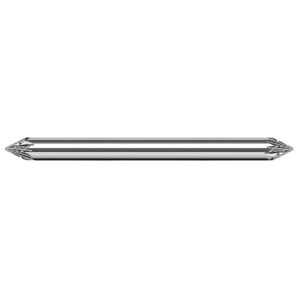 Harvey Tool Chamfer Mill: 1/8" Dia, 1/8" Shank Dia, 60 deg, Solid Carbide, Single End - 898330
