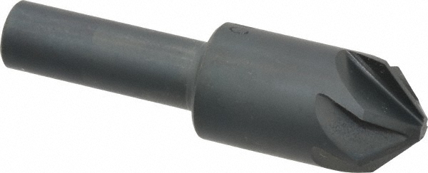 Hertel Countersink: 5/8" Head Dia, 90.00 deg Included Angle, 4 Flute, Solid Carbide, Right Hand Cut - 334-007070