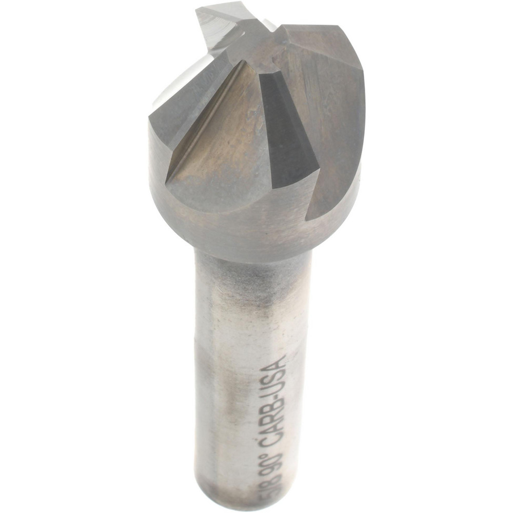 Hertel Countersink: 5/8" Head Dia, 90.00 deg Included Angle, 4 Flute, Solid Carbide, Right Hand Cut - 334-007070