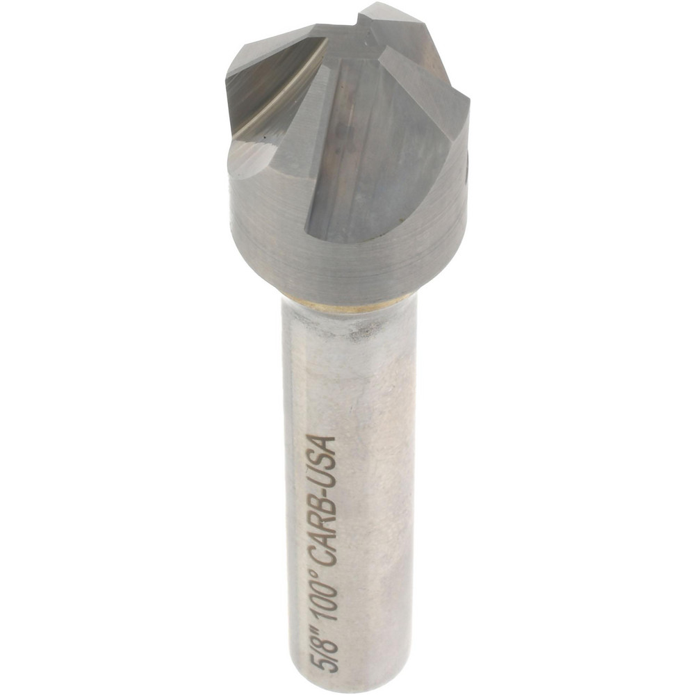 Hertel Countersink: 5/8" Head Dia, 100.00 deg Included Angle, 4 Flute, Solid Carbide, Right Hand Cut - 334-007080