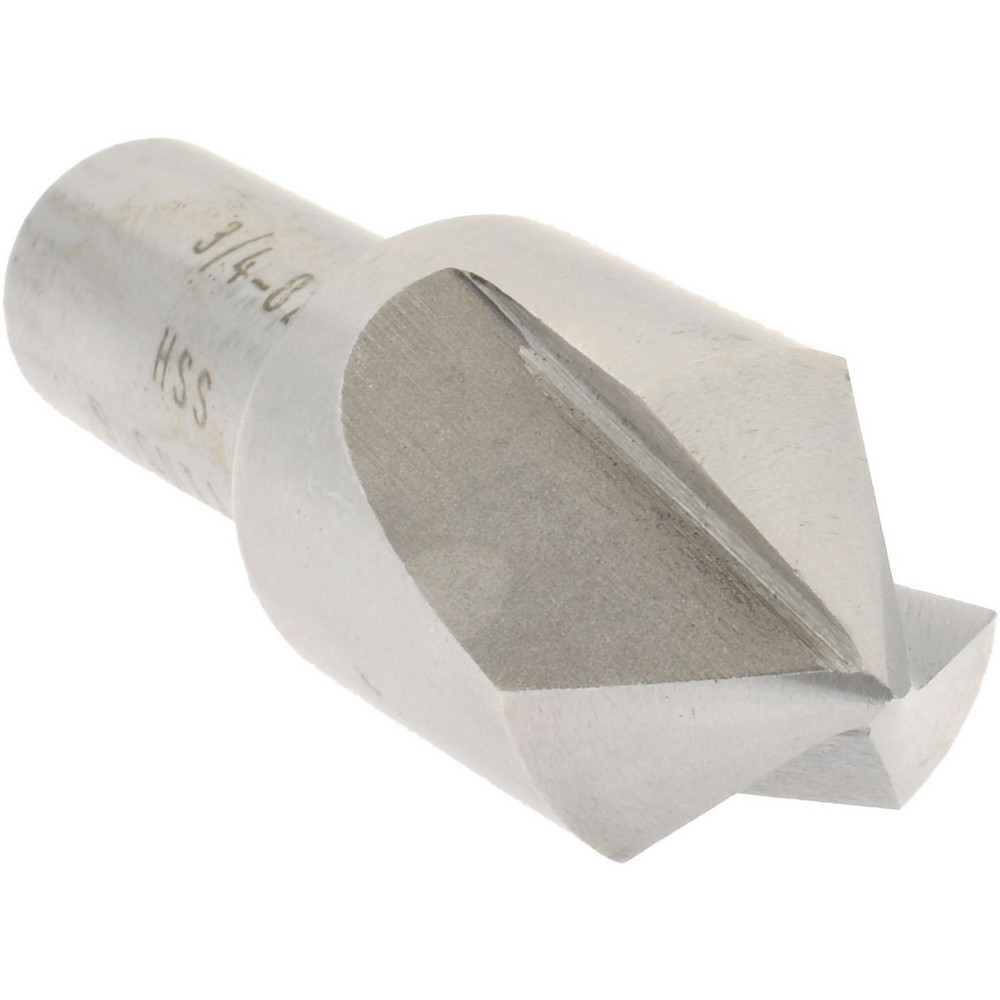 Value Collection Countersink: 3/4" Head Dia, 82.00 deg Included Angle, 3 Flute, High-Speed Steel, Right Hand Cut - SC4082048