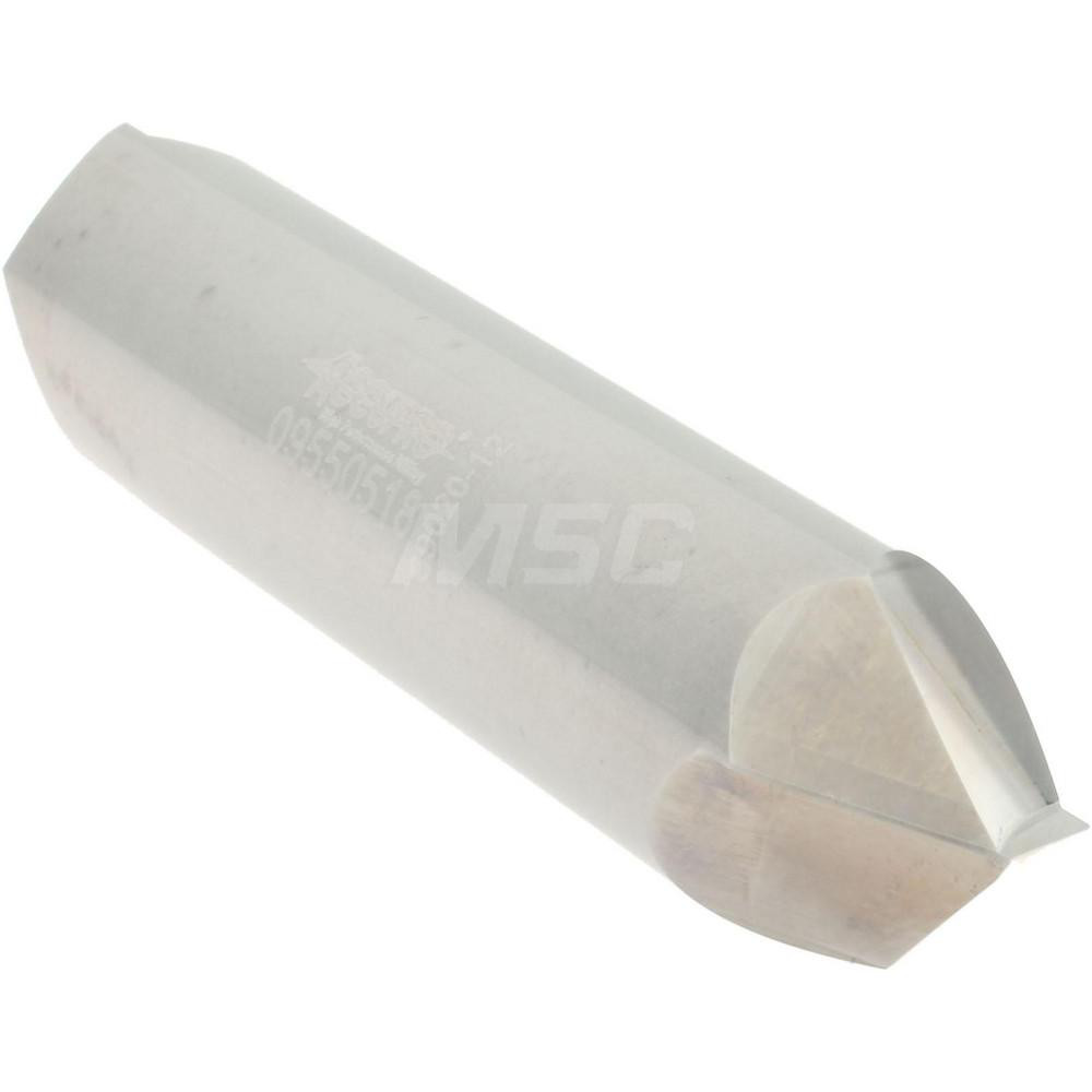 Accupro Chamfer Mill: 1/2" Dia, 1/2" Shank Dia, 90 deg, 2 Flute, Solid Carbide, Double End - 2500029
