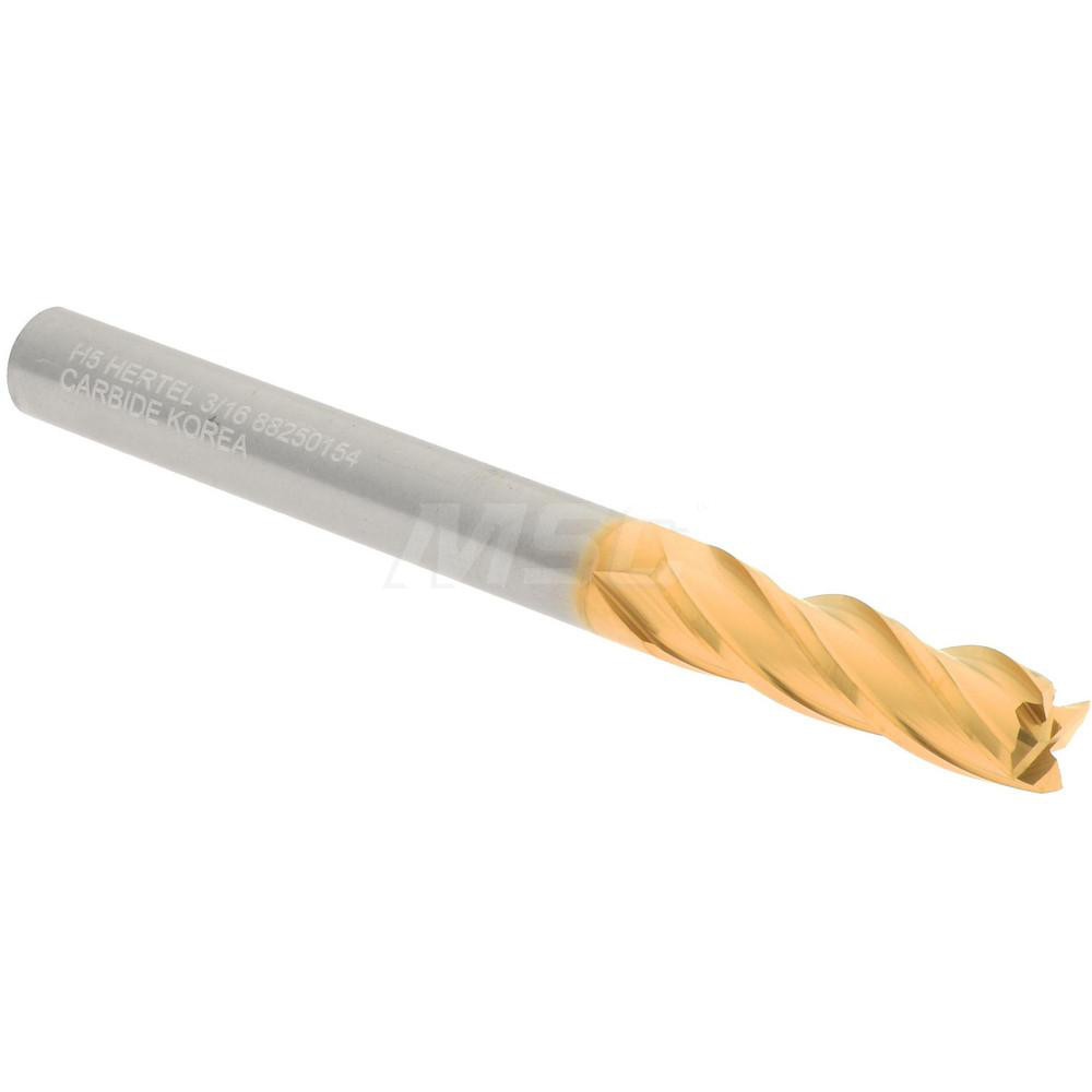 Hertel Countersink: 3/16" Head Dia, 90.00 deg Included Angle, 1 Flute, Solid Carbide, Right Hand Cut - 331-002070