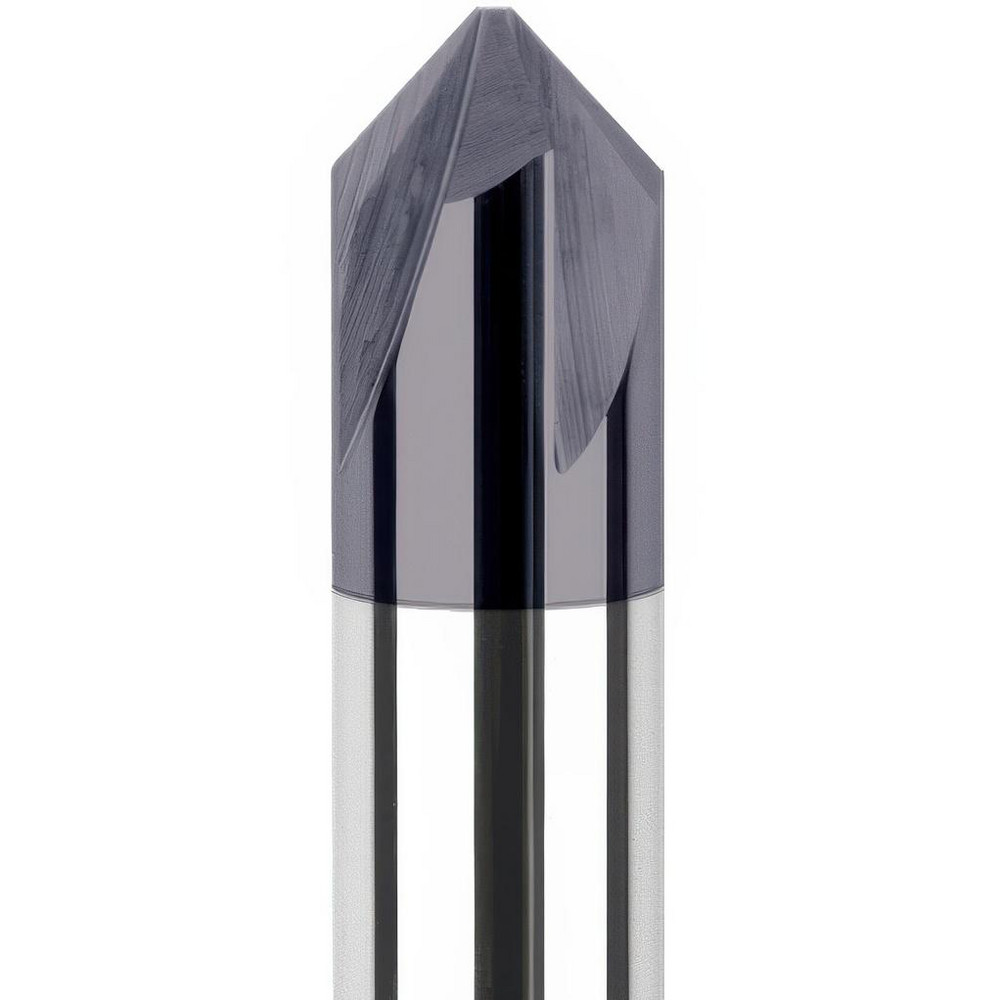 Harvey Tool Chamfer Mill: 3/8" Dia, 3/8" Shank Dia, 40 deg, 4 Flute, Solid Carbide, Single End - 895120-C3