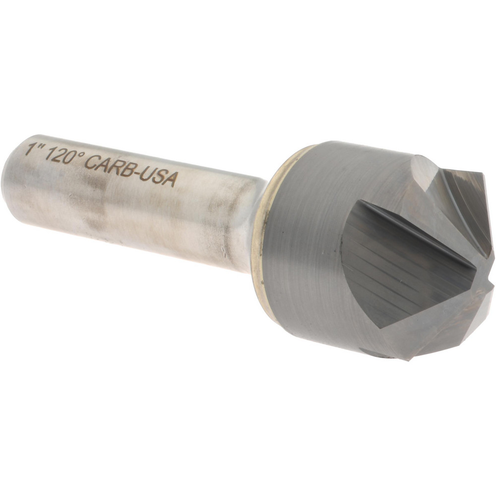 Hertel Countersink: 1" Head Dia, 120.00 deg Included Angle, 4 Flute, Solid Carbide, Right Hand Cut - 334-010090