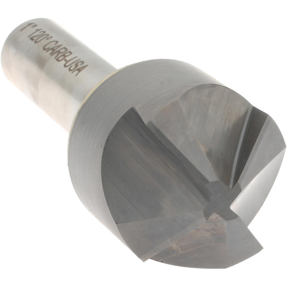 Hertel Countersink: 1" Head Dia, 120.00 deg Included Angle, 4 Flute, Solid Carbide, Right Hand Cut - 334-010090