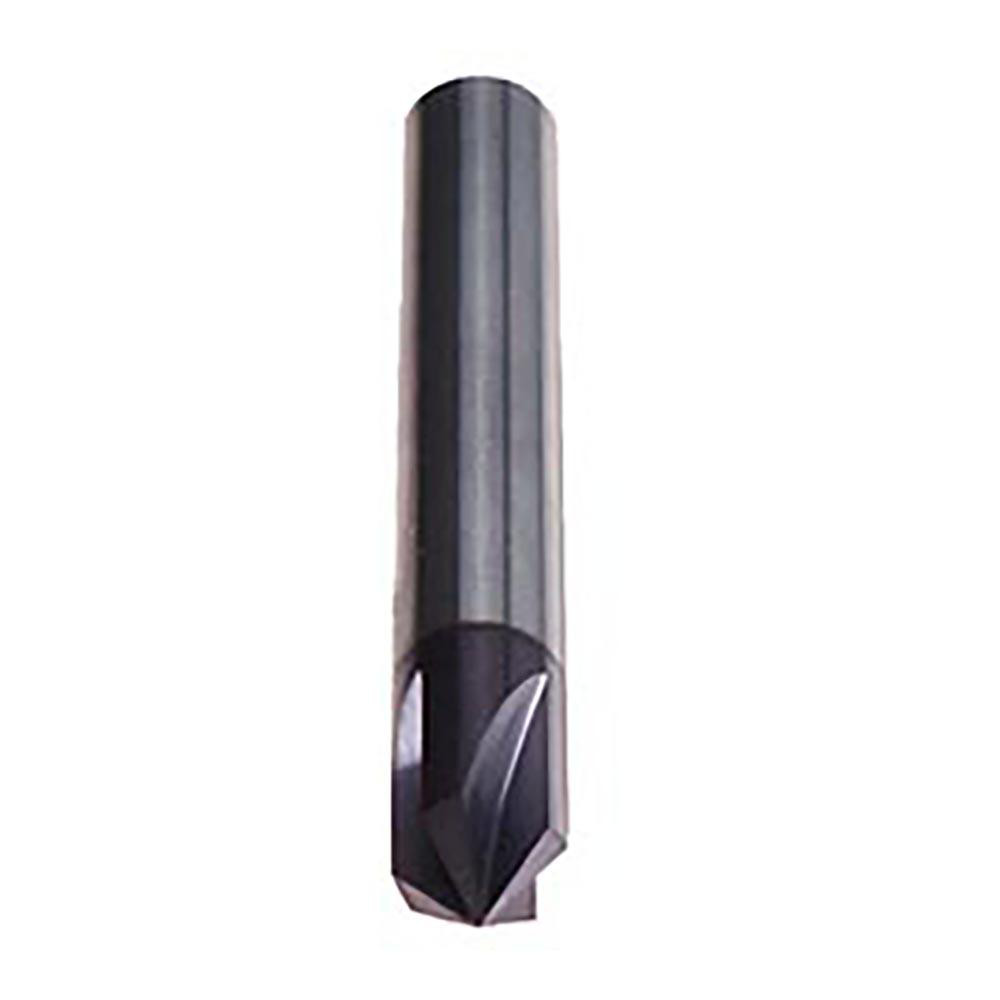 Emuge Chamfer Mill: 1/2" Dia, 1/2" Shank Dia, 90 deg, 4 Flute, Solid Carbide, Single End - 1715A.090500