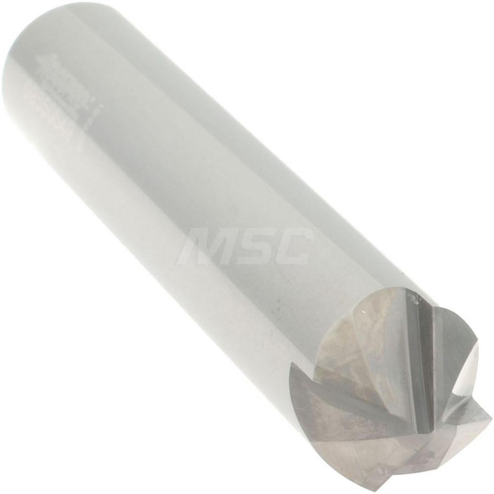 Accupro Chamfer Mill: 3/8" Dia, 3/8" Shank Dia, 90 deg, 4 Flute, Solid Carbide, Single End - 2500045
