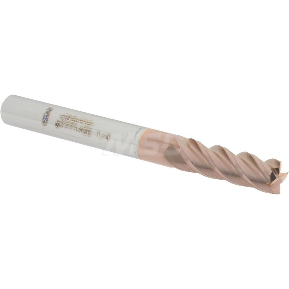 Accupro Chamfer Mill: 3/8" Dia, 3/8" Shank Dia, 90 deg, 4 Flute, Solid Carbide, Single End - 2500045