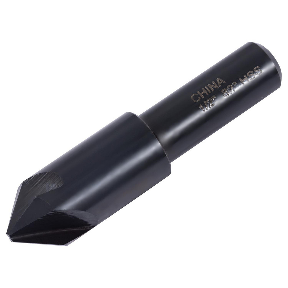 Hertel Countersink: 1/2" Head Dia, 60.00 deg Included Angle, 4 Flute, High-Speed Steel, Right Hand Cut - GX89331003